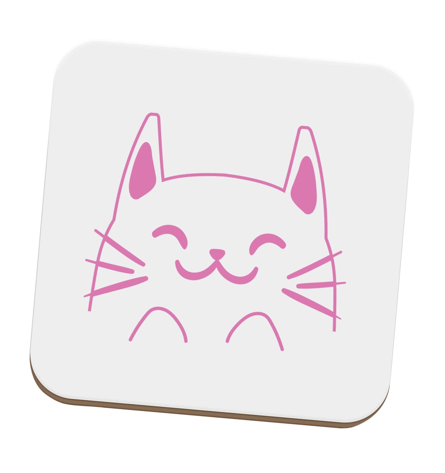 Cat illustration set of four coasters
