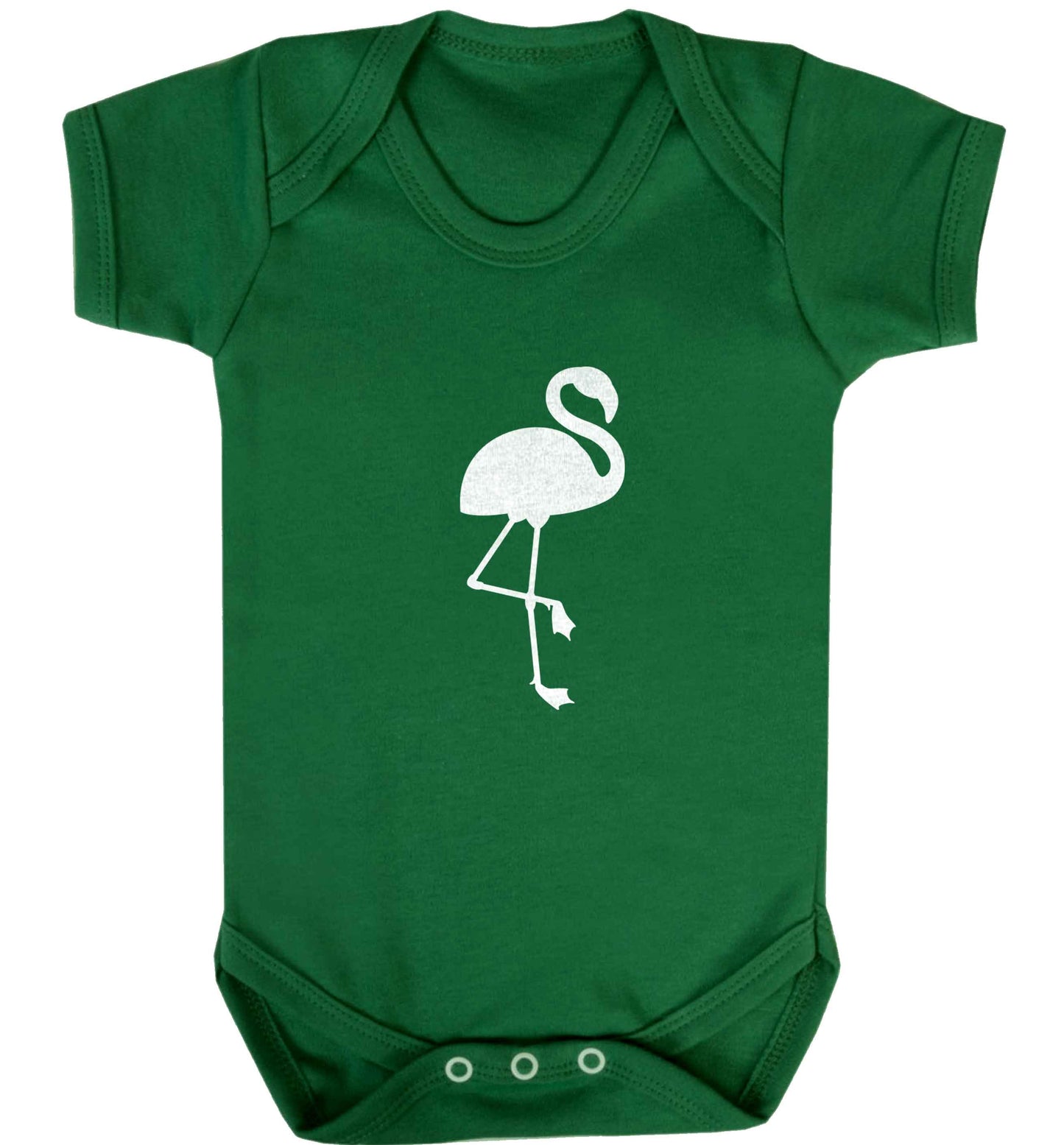 Pink flamingo baby vest green 18-24 months