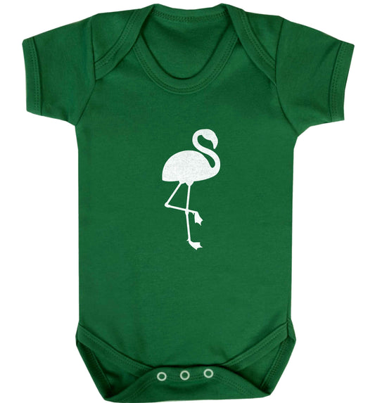 Pink flamingo baby vest green 18-24 months