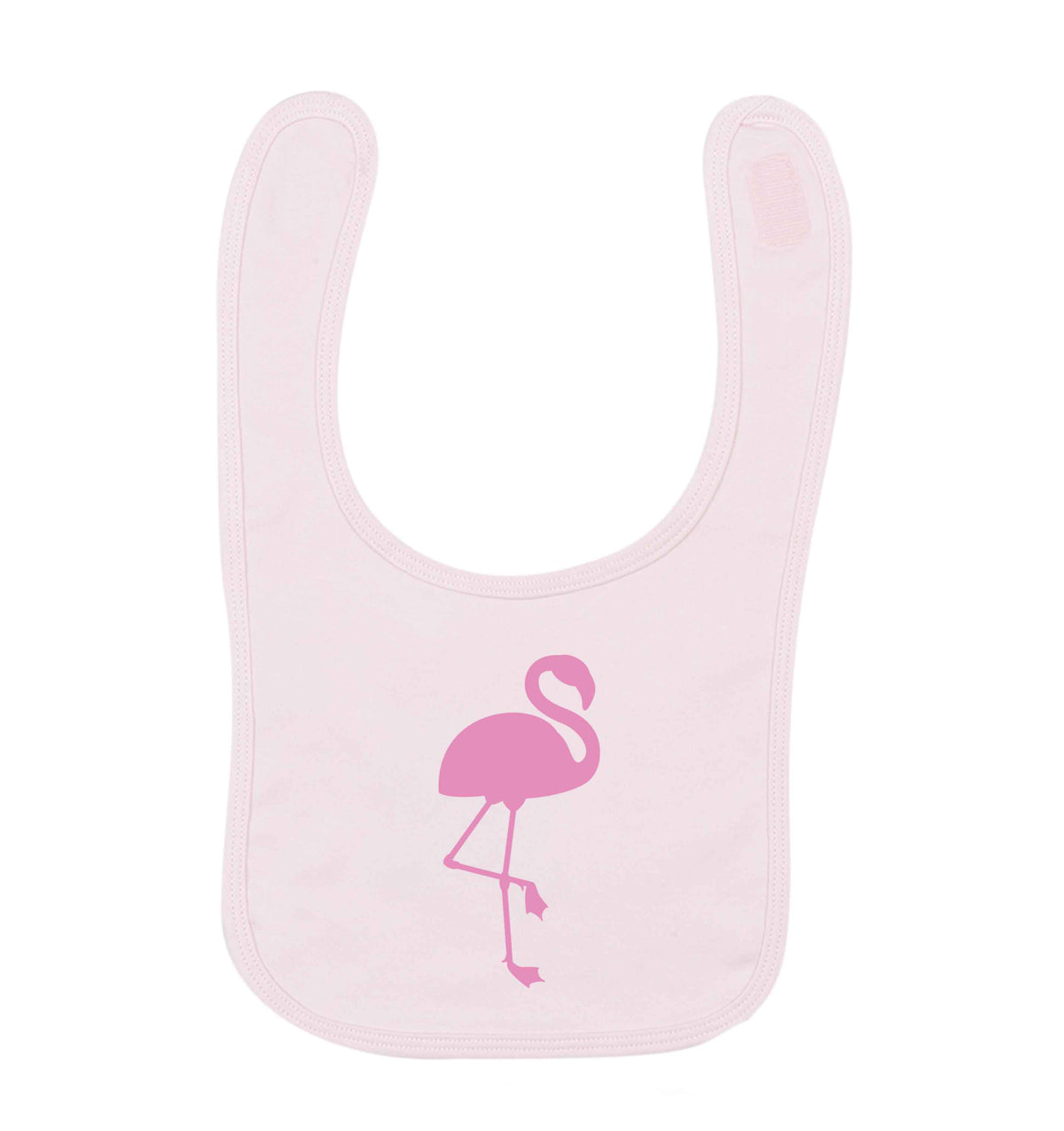 Pink flamingo pale pink baby bib
