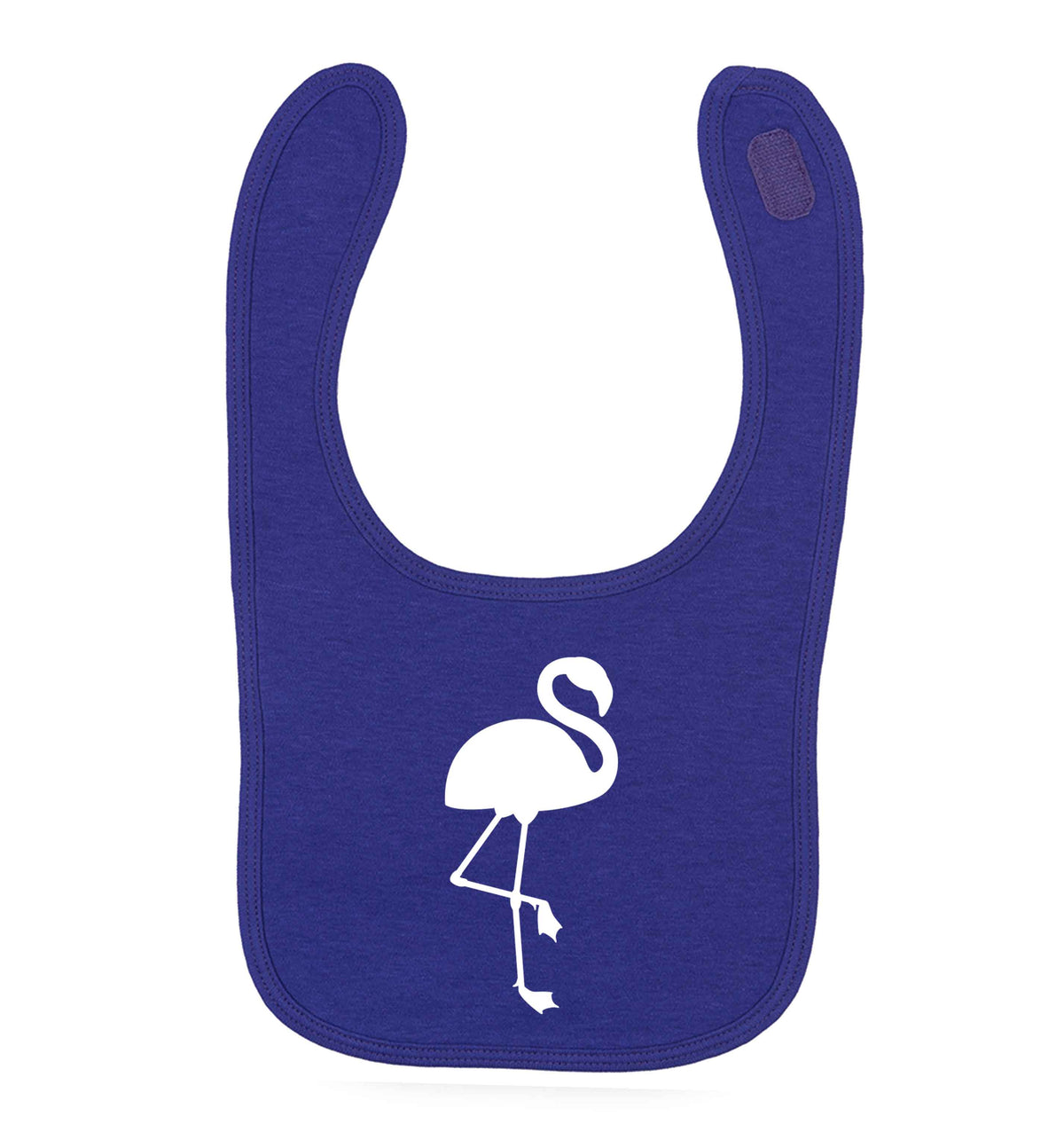 Pink flamingo purple baby bib