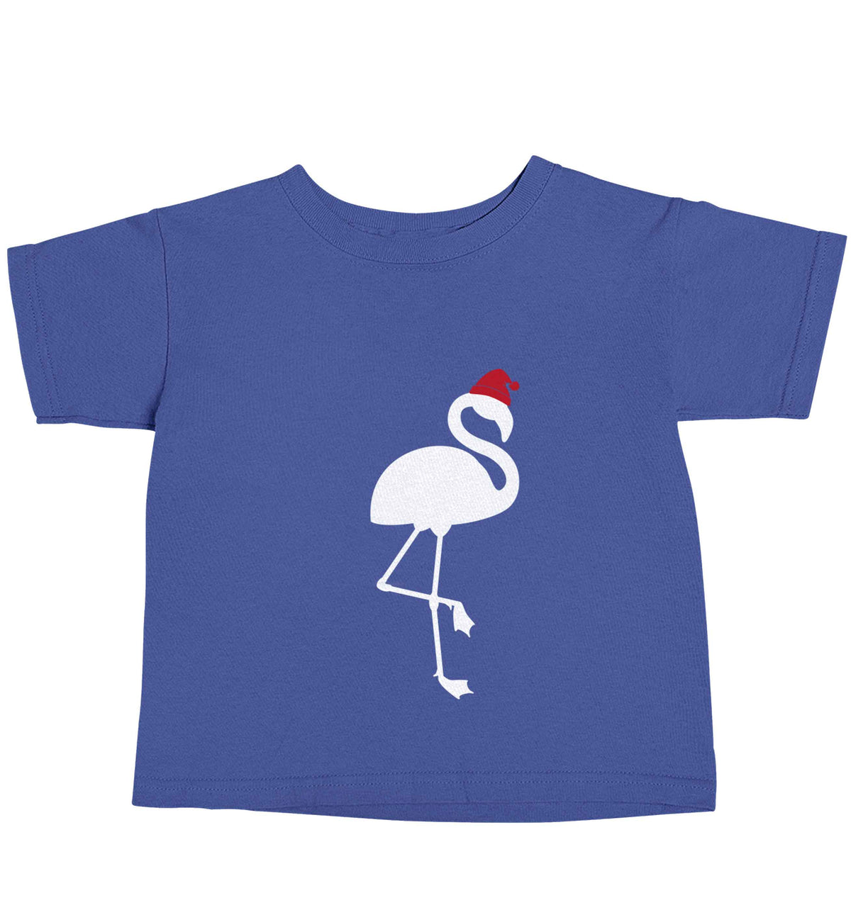 Pink flamingo santa blue baby toddler Tshirt 2 Years