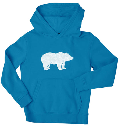 Blue bear children's blue hoodie 12-13 Years