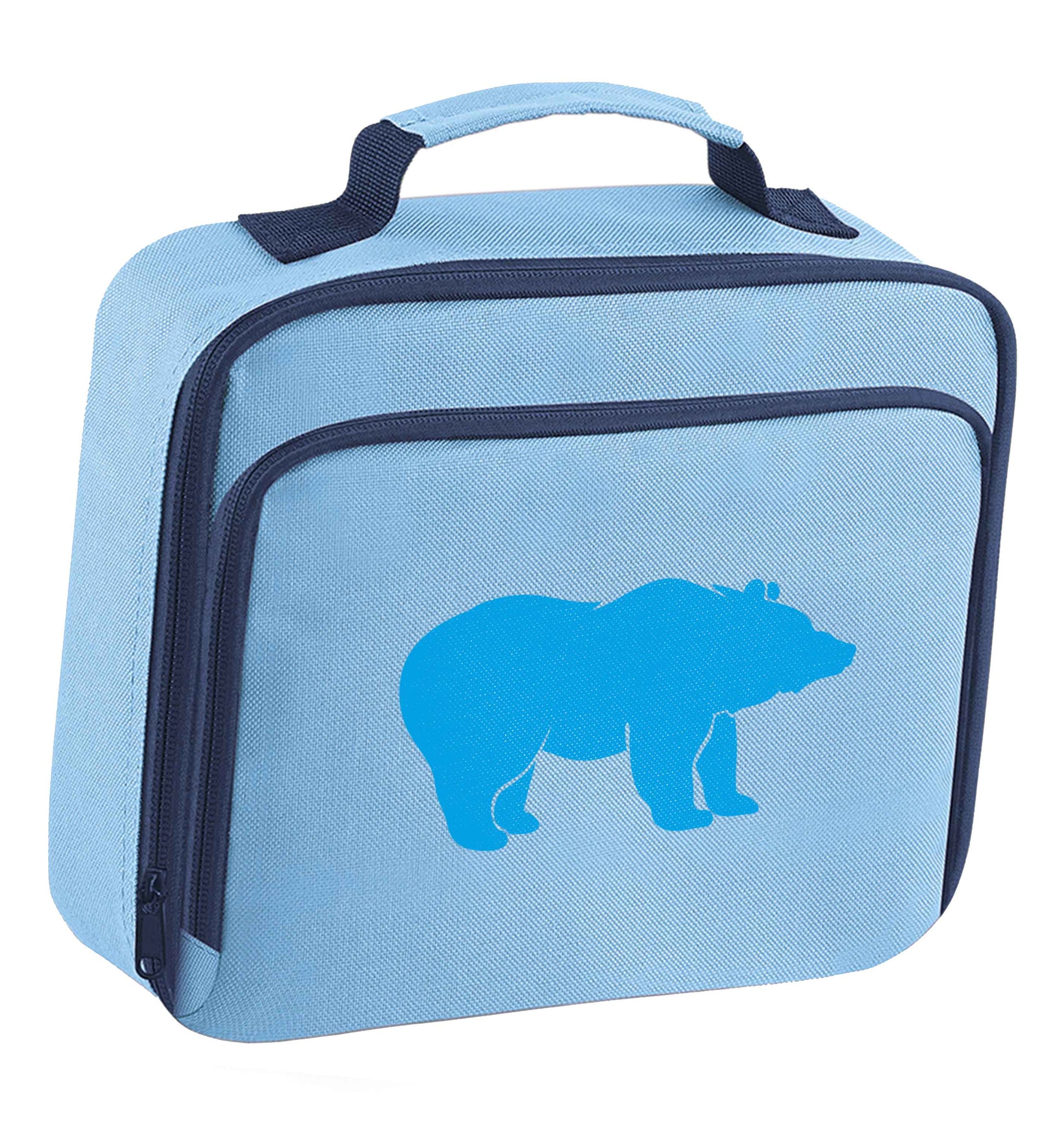 Blue bear insulated blue lunch bag cooler
