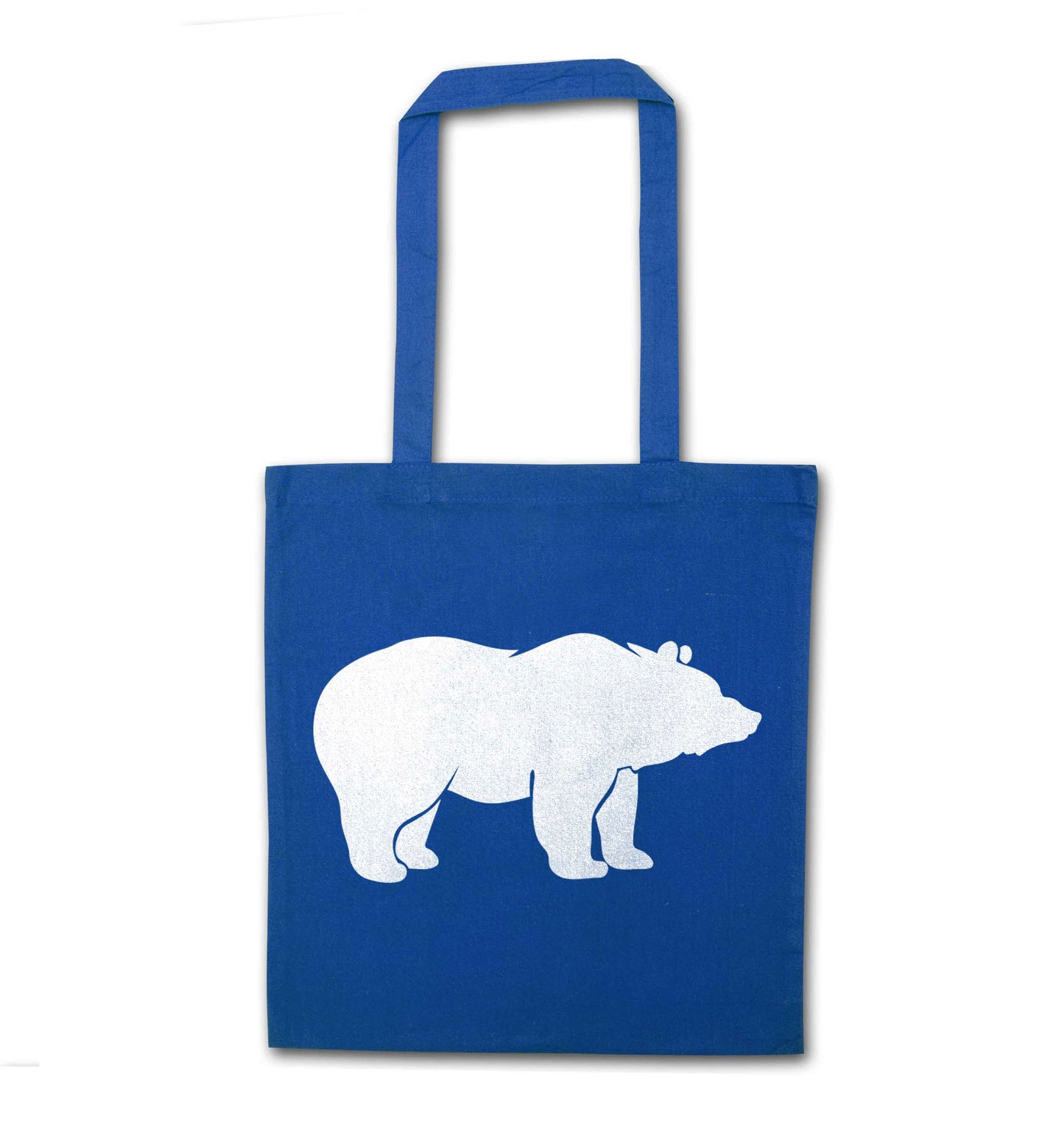 Blue bear blue tote bag