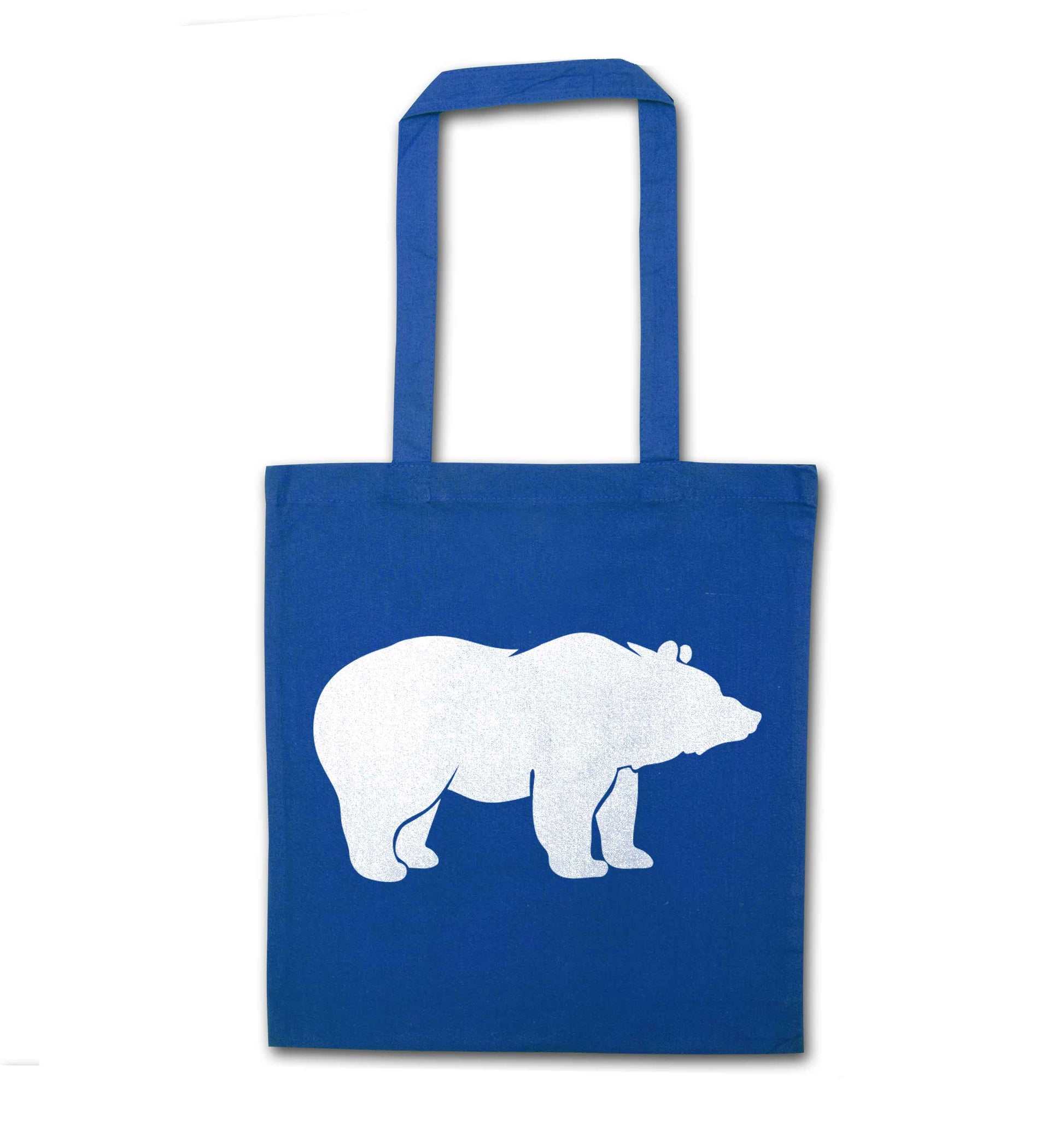 Blue bear blue tote bag