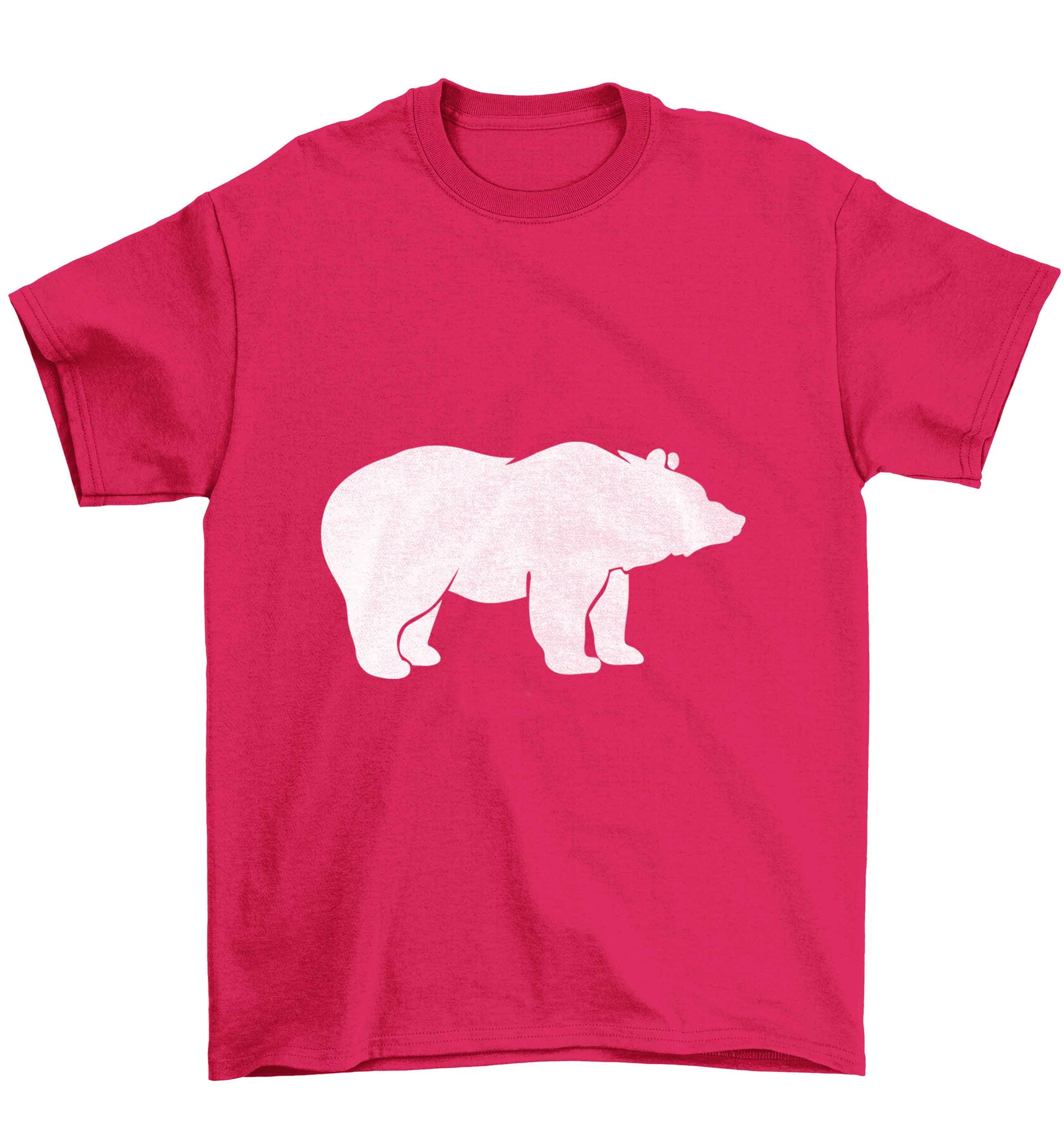 Blue bear Children's pink Tshirt 12-13 Years