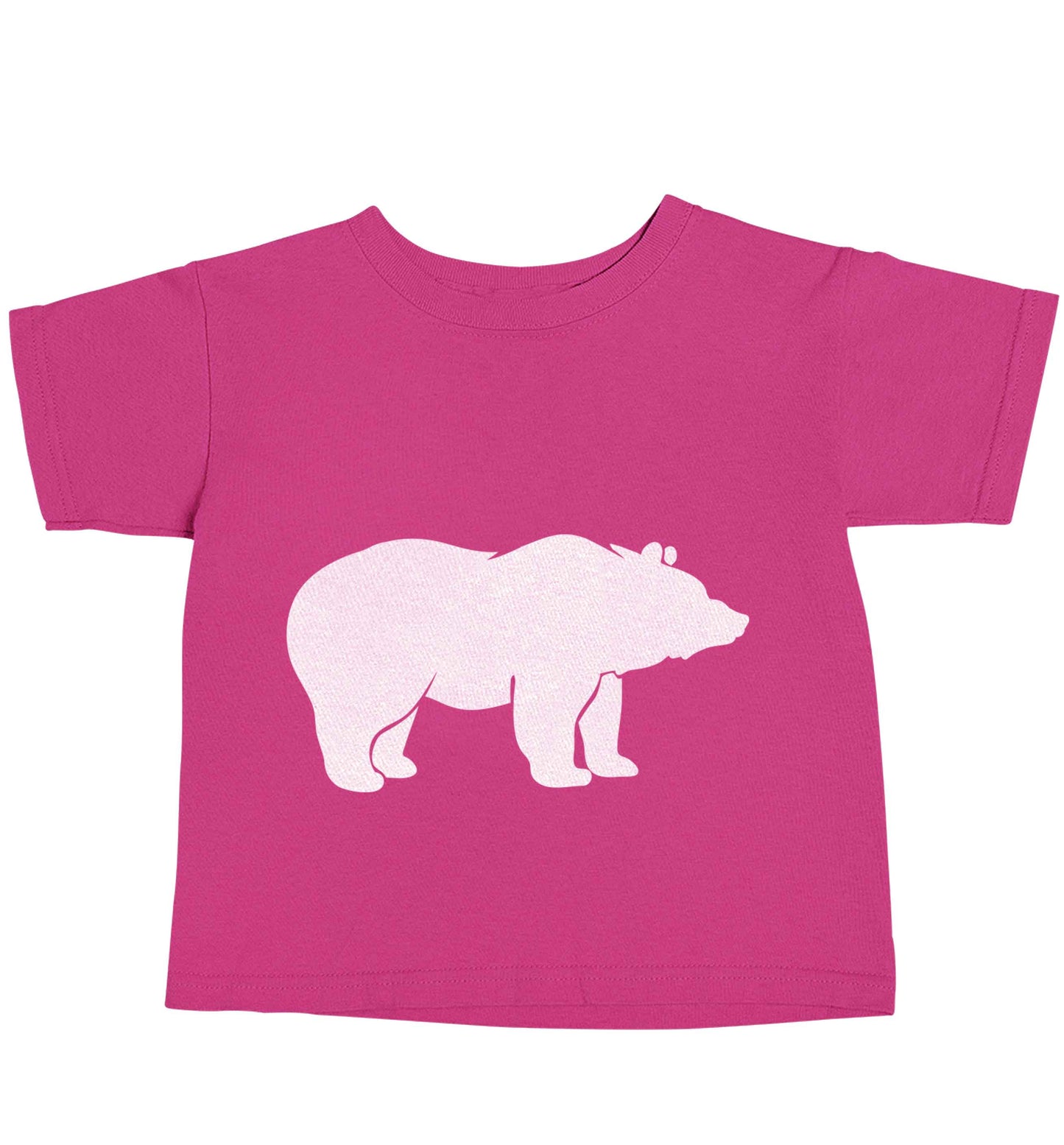 Blue bear pink baby toddler Tshirt 2 Years