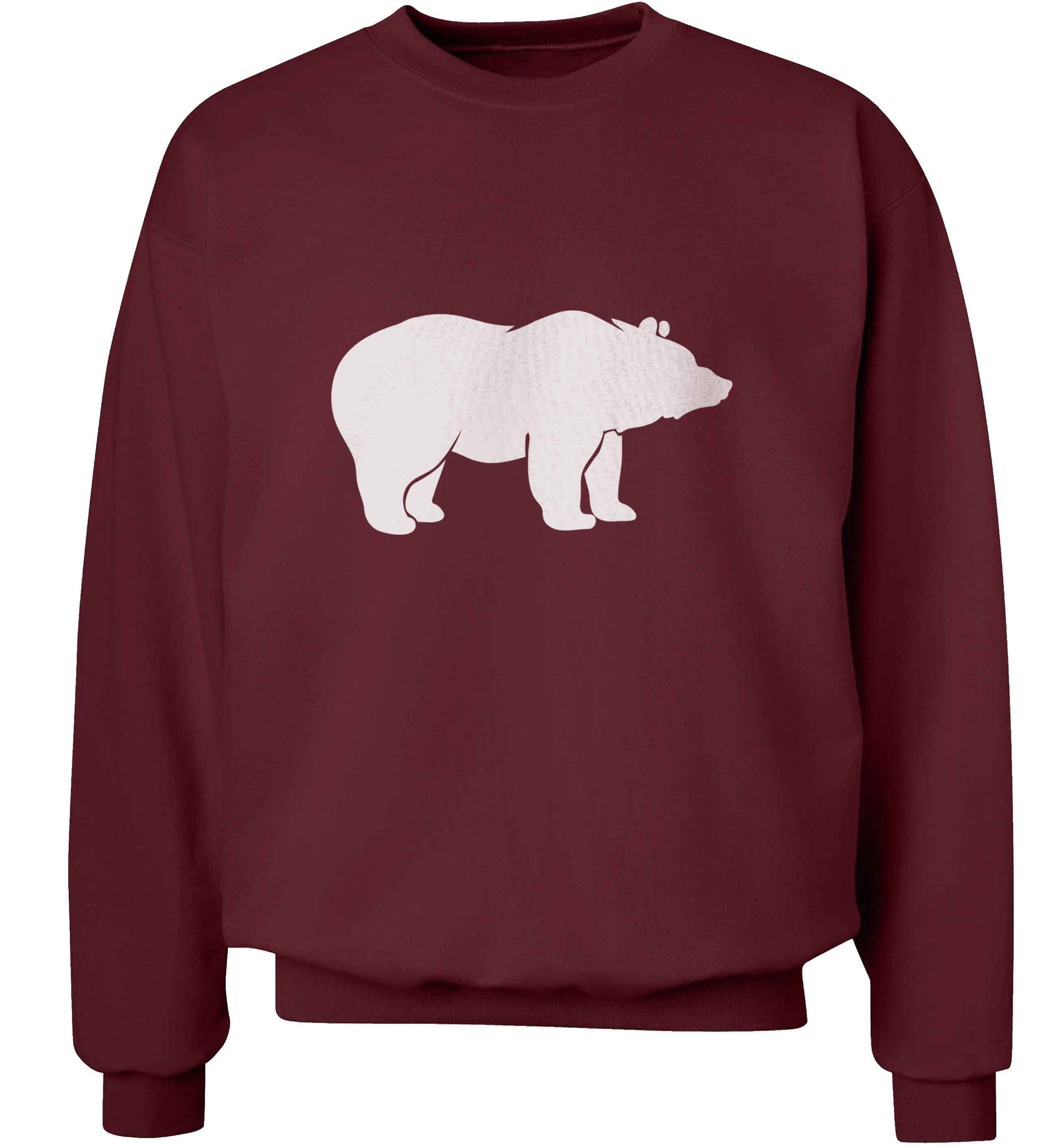 Blue bear adult's unisex maroon sweater 2XL