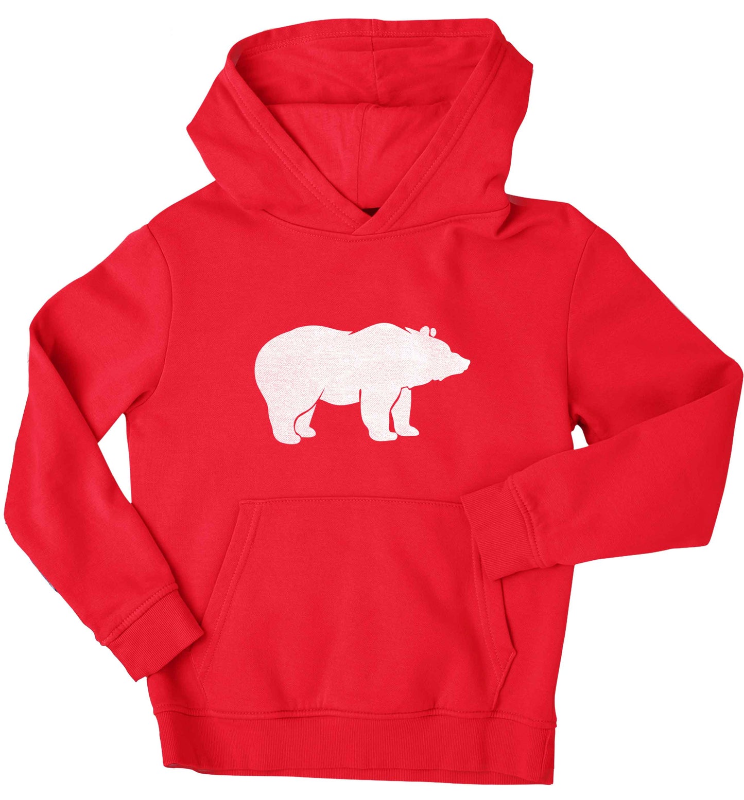 Blue bear children's red hoodie 12-13 Years