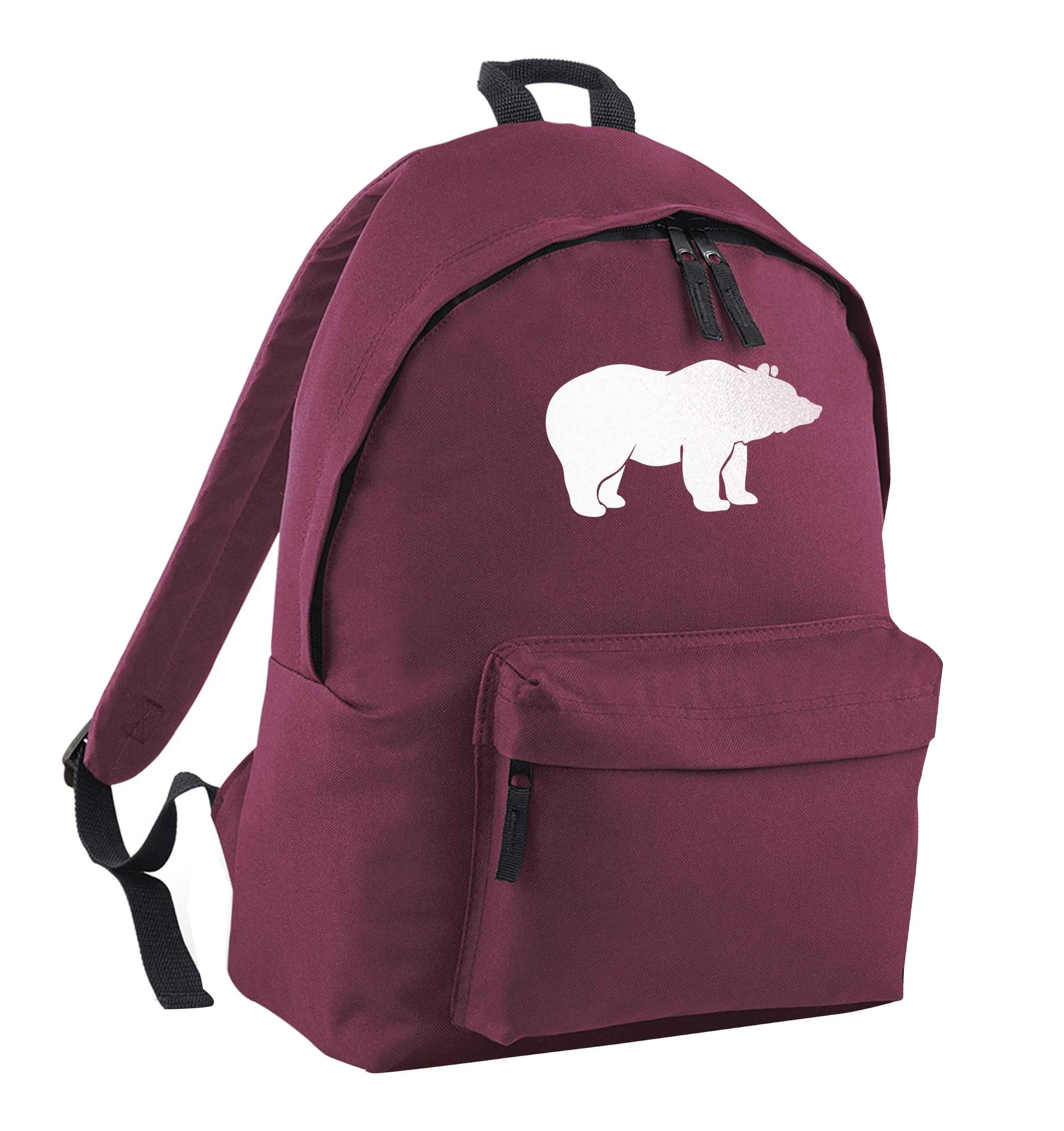 Blue bear maroon adults backpack