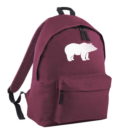 Blue bear maroon adults backpack