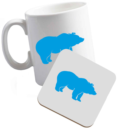 10 oz Tis The Season to Drink Whisky ceramic mug and coaster set right handed