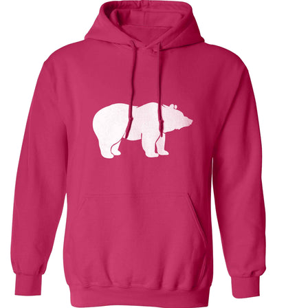 Blue bear adults unisex pink hoodie 2XL