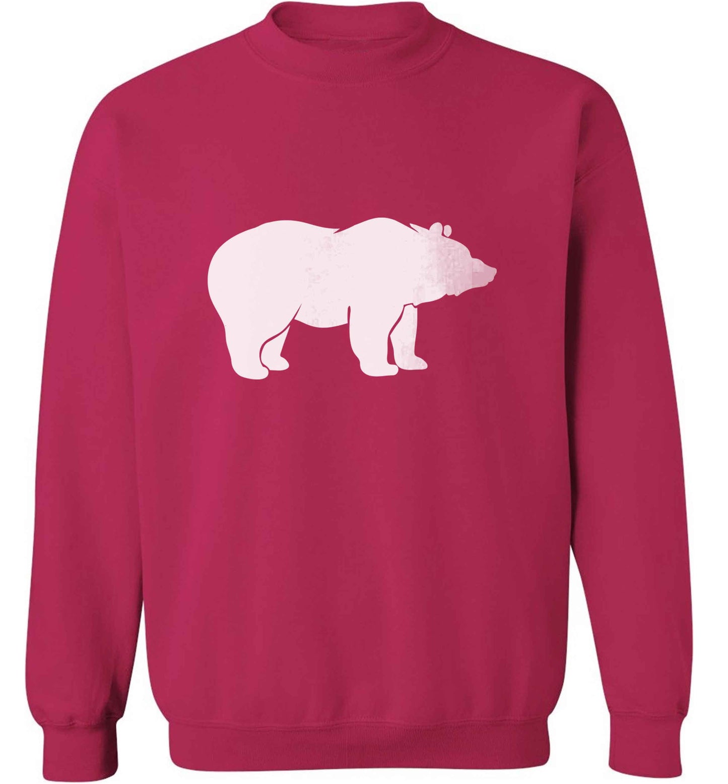 Blue bear adult's unisex pink sweater 2XL