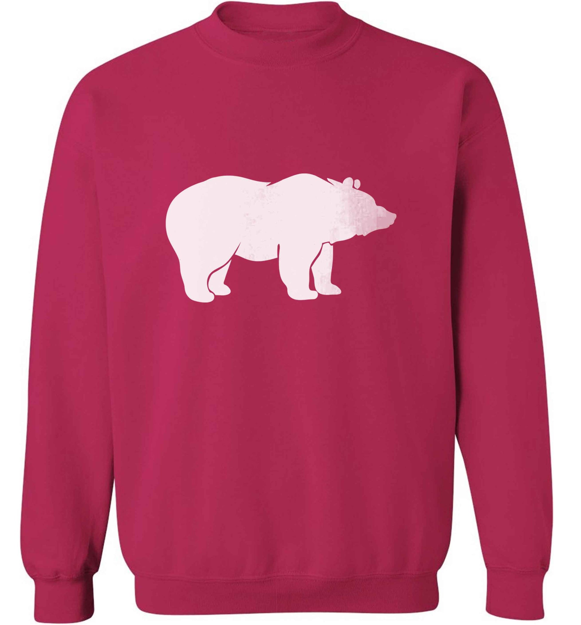Blue bear adult's unisex pink sweater 2XL
