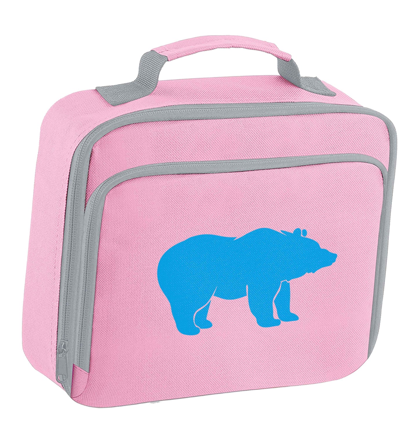 Blue bear insulated pink lunch bag cooler