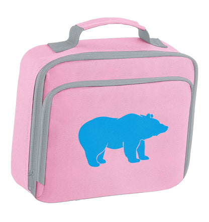 Blue bear insulated pink lunch bag cooler