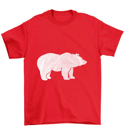 Blue bear Children's red Tshirt 12-13 Years