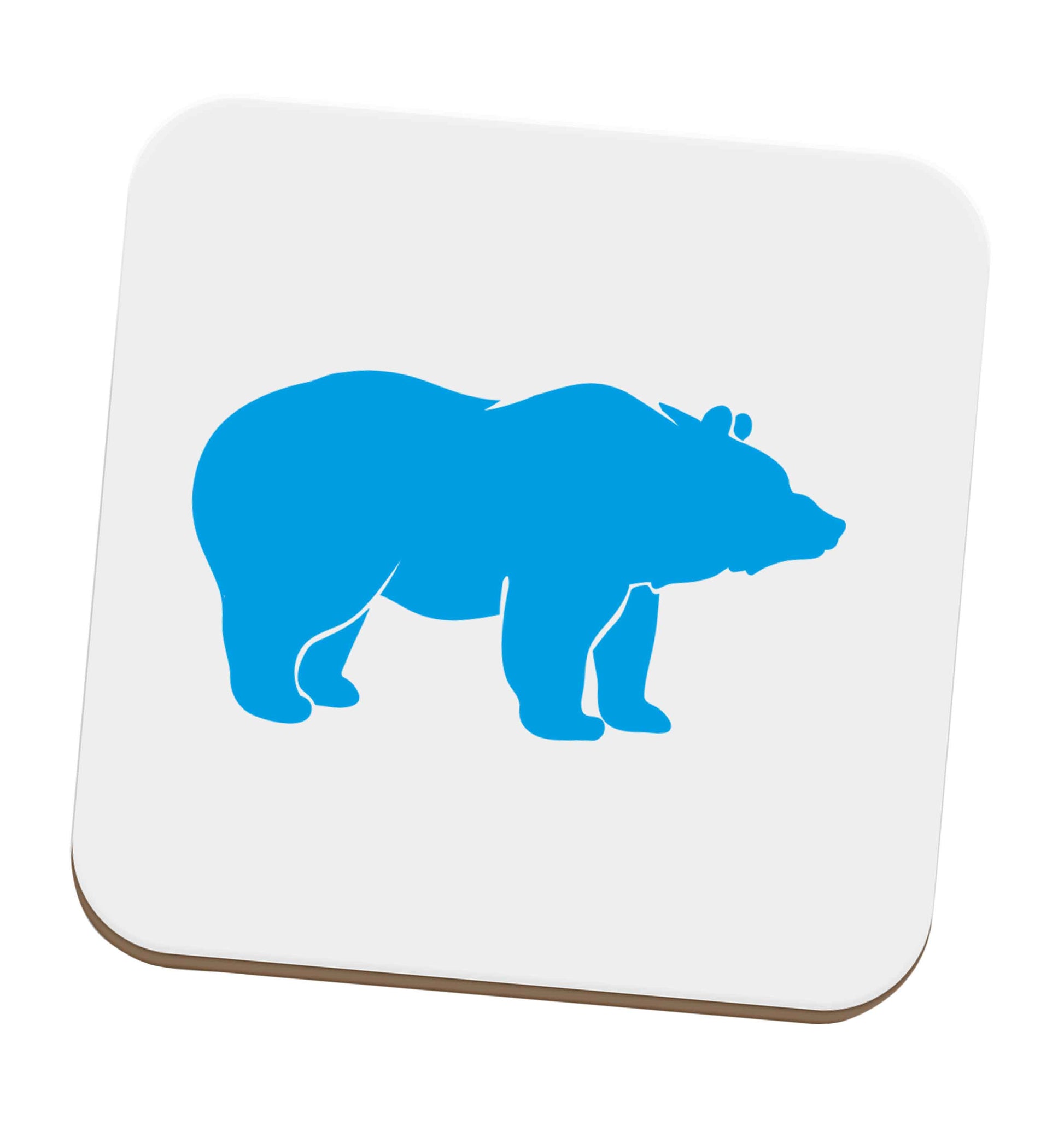 Blue bear set of four coasters
