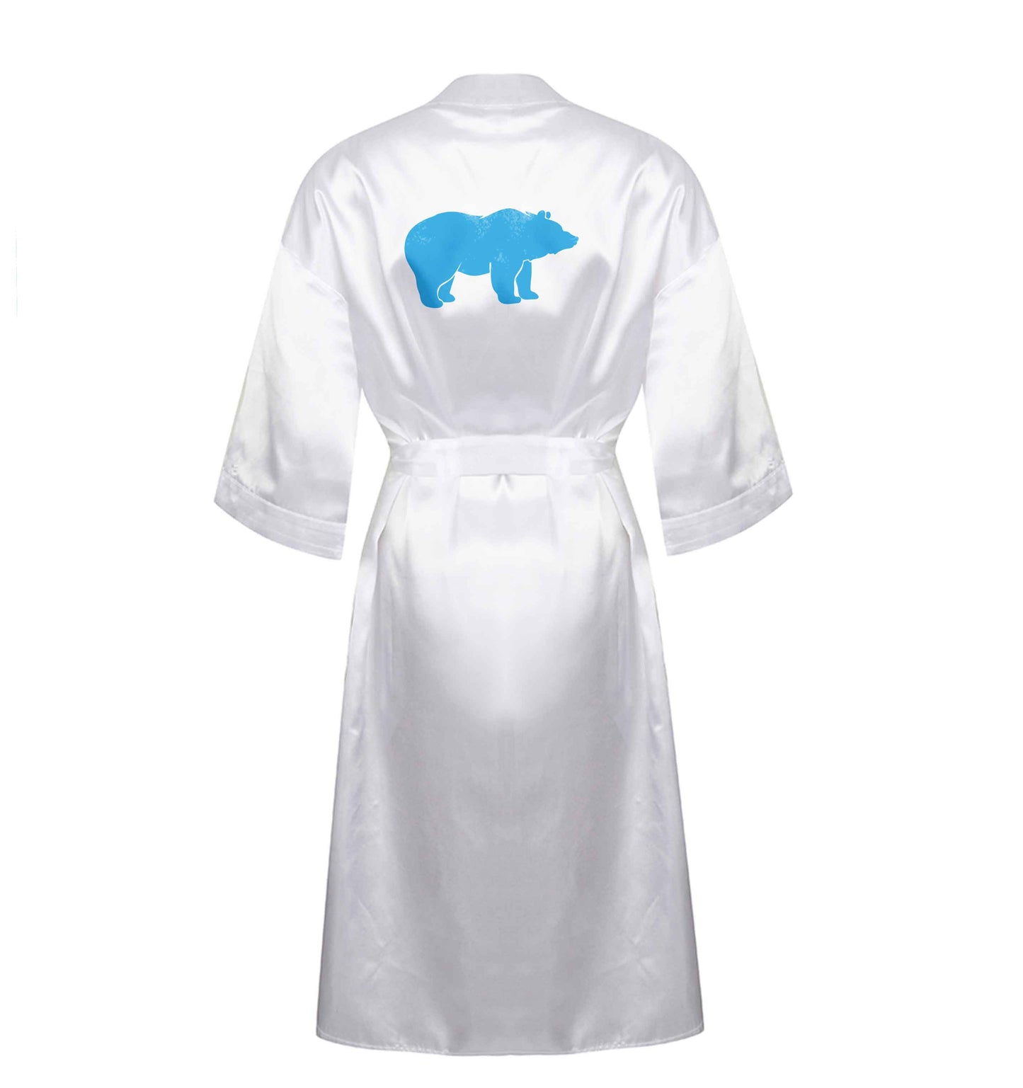 Blue bear XL/XXL white ladies dressing gown size 16/18