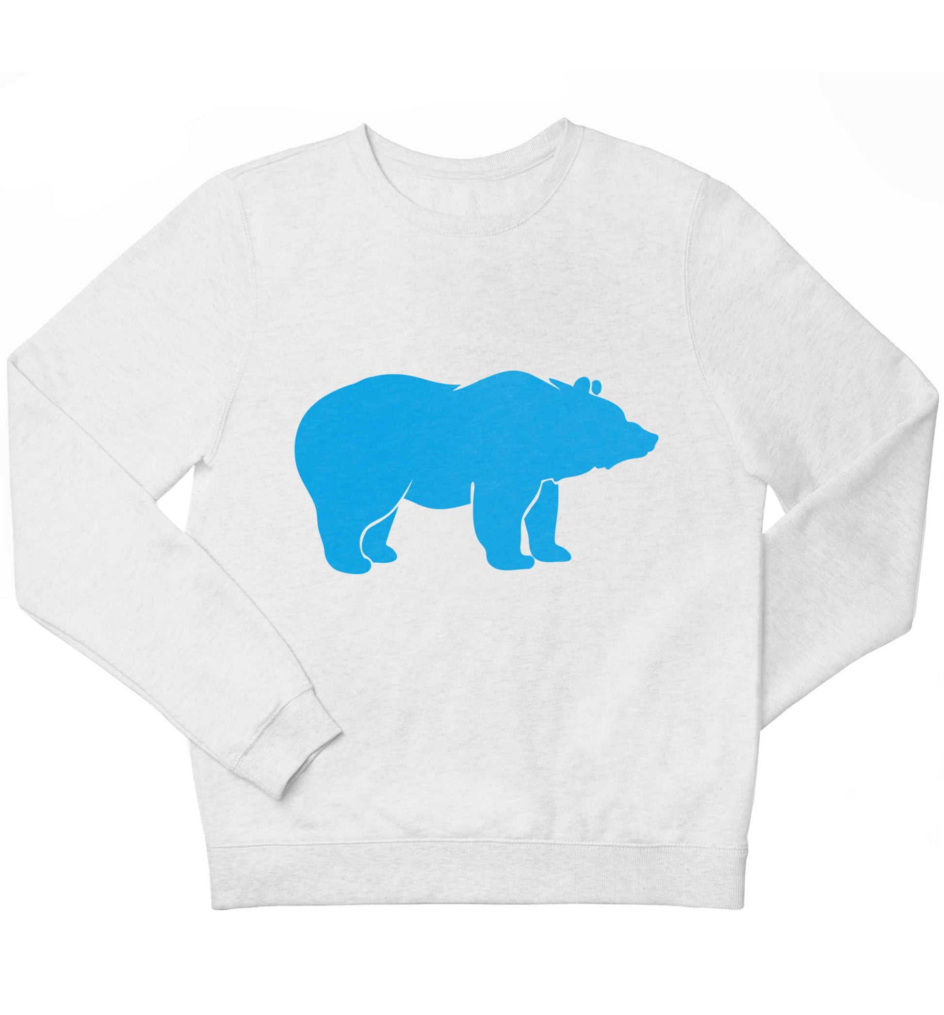 Blue bear children's white sweater 12-13 Years