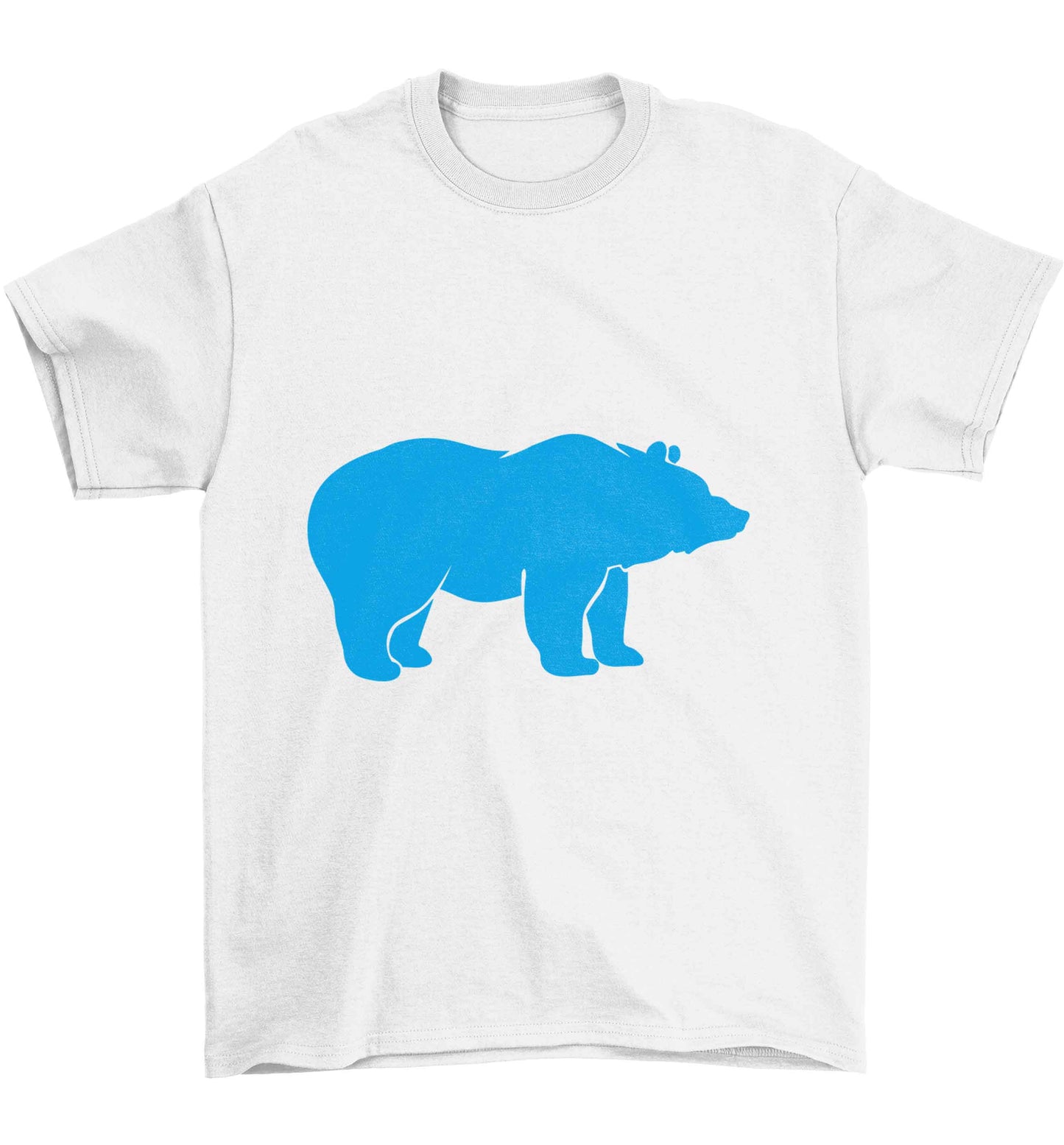 Blue bear Children's white Tshirt 12-13 Years