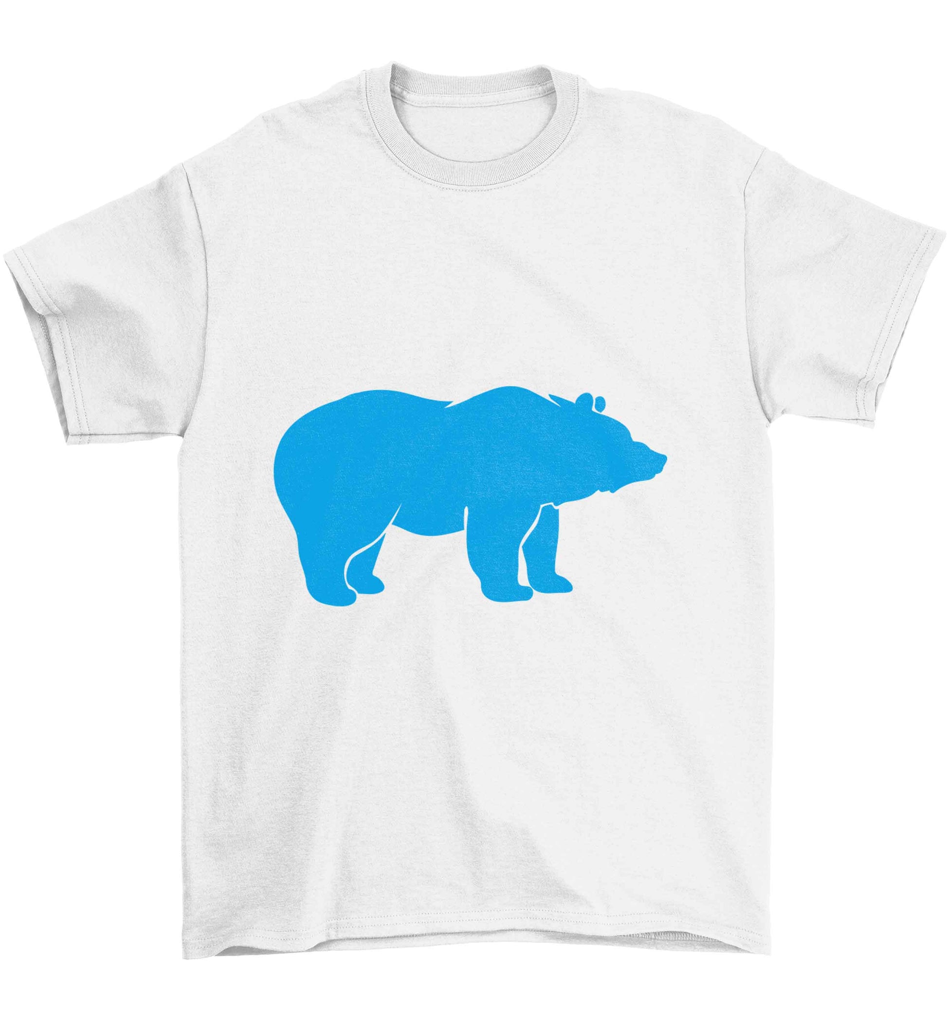 Blue bear Children's white Tshirt 12-13 Years
