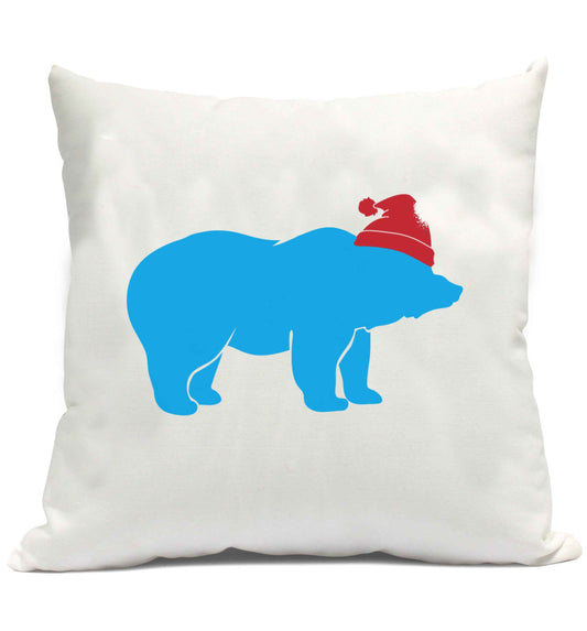 Blue bear Santa cushion cover and filling
