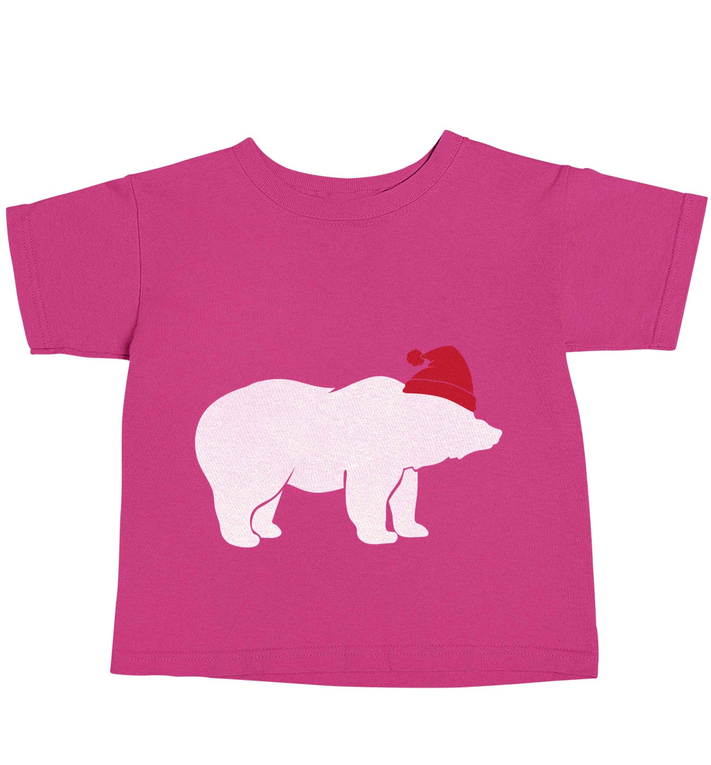 Blue bear Santa pink baby toddler Tshirt 2 Years