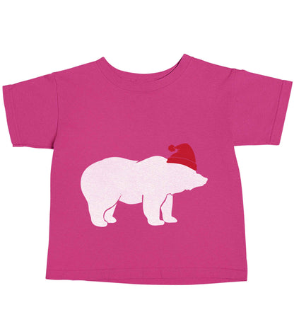Blue bear Santa pink baby toddler Tshirt 2 Years