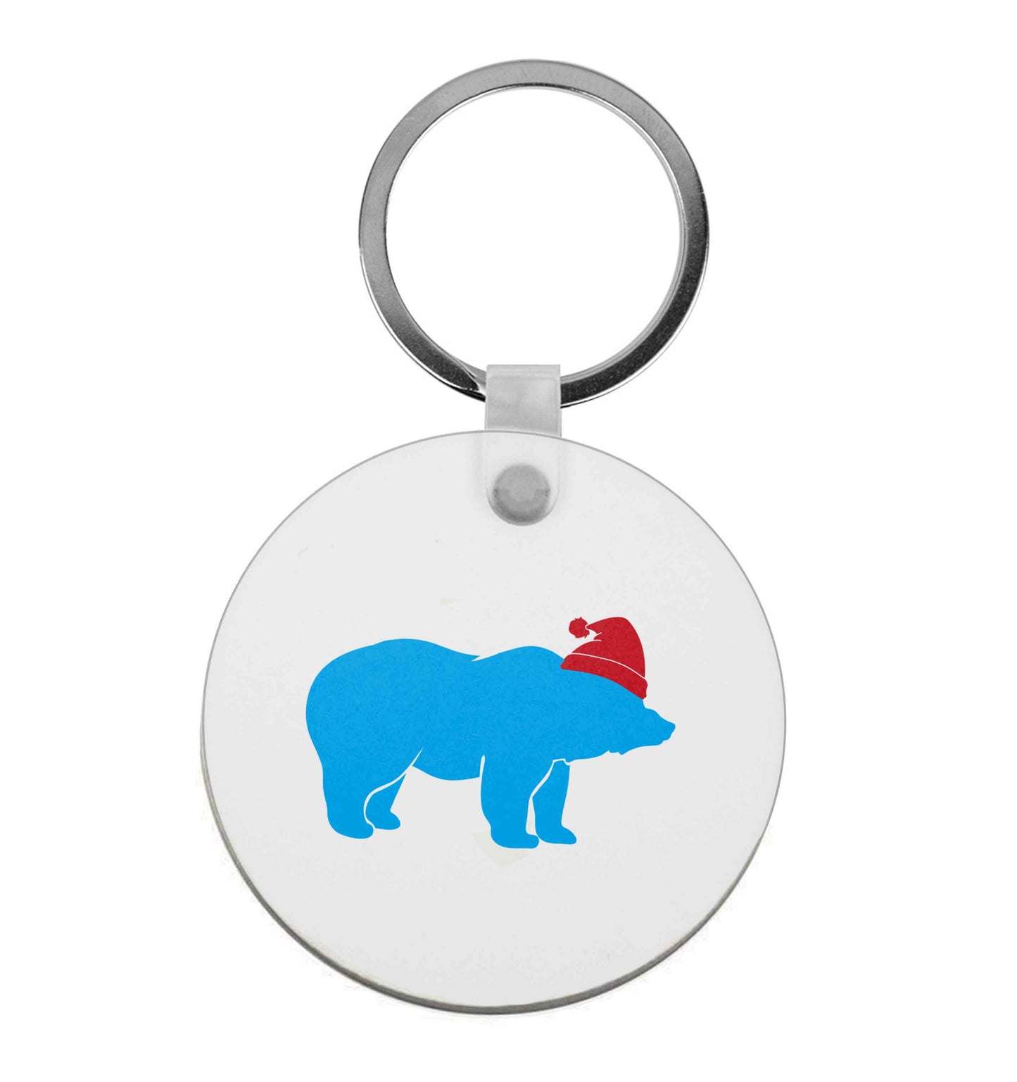 Blue bear Santa | Keyring