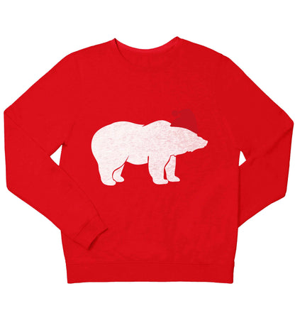 Blue bear Santa children's grey sweater 12-13 Years