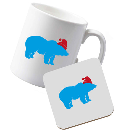 10 oz Ceramic mug and coaster Tis The Season to Drink Whisky both sides