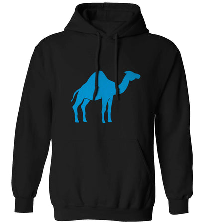 Blue camel adults unisex black hoodie 2XL
