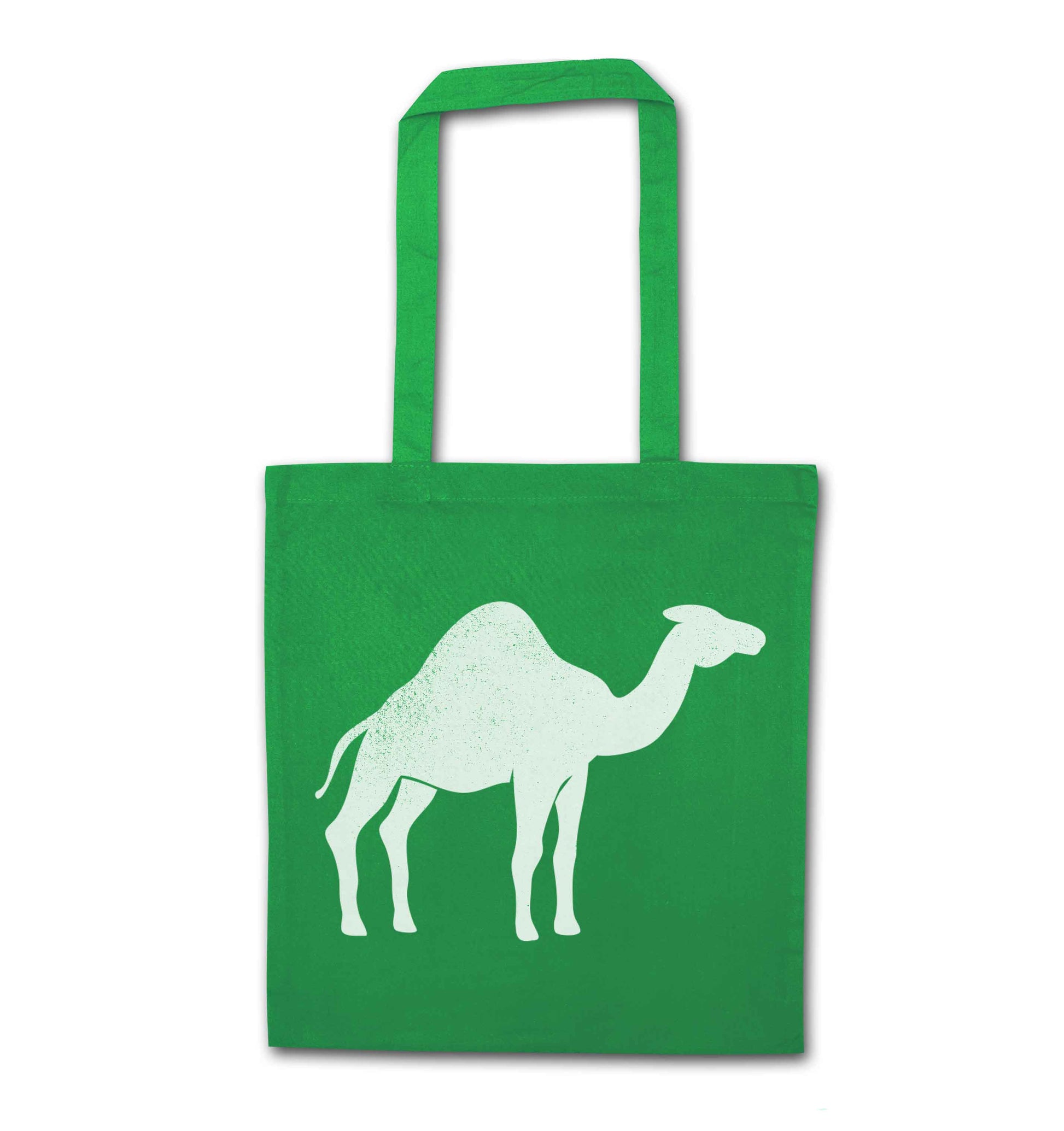 Blue camel green tote bag