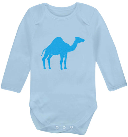 Blue camel baby vest long sleeved pale blue 6-12 months