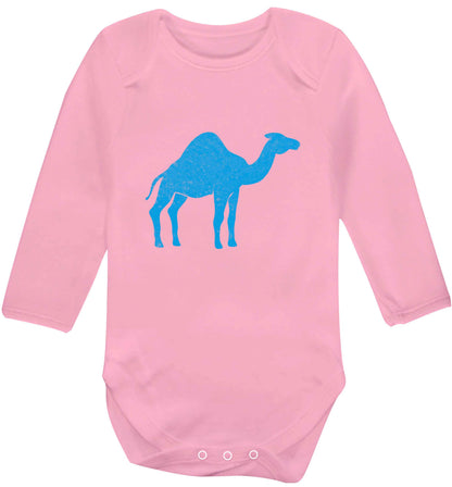 Blue camel baby vest long sleeved pale pink 6-12 months