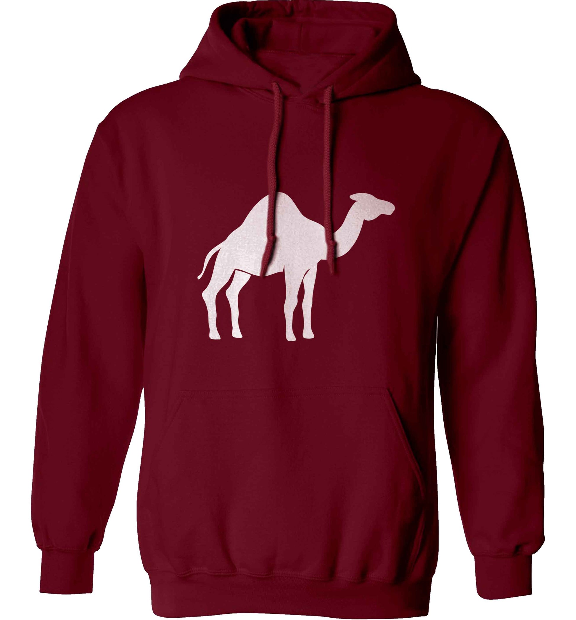 Blue camel adults unisex maroon hoodie 2XL