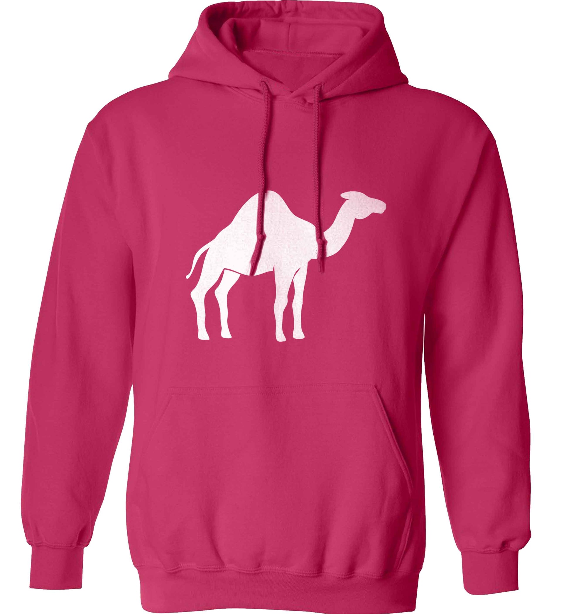 Blue camel adults unisex pink hoodie 2XL