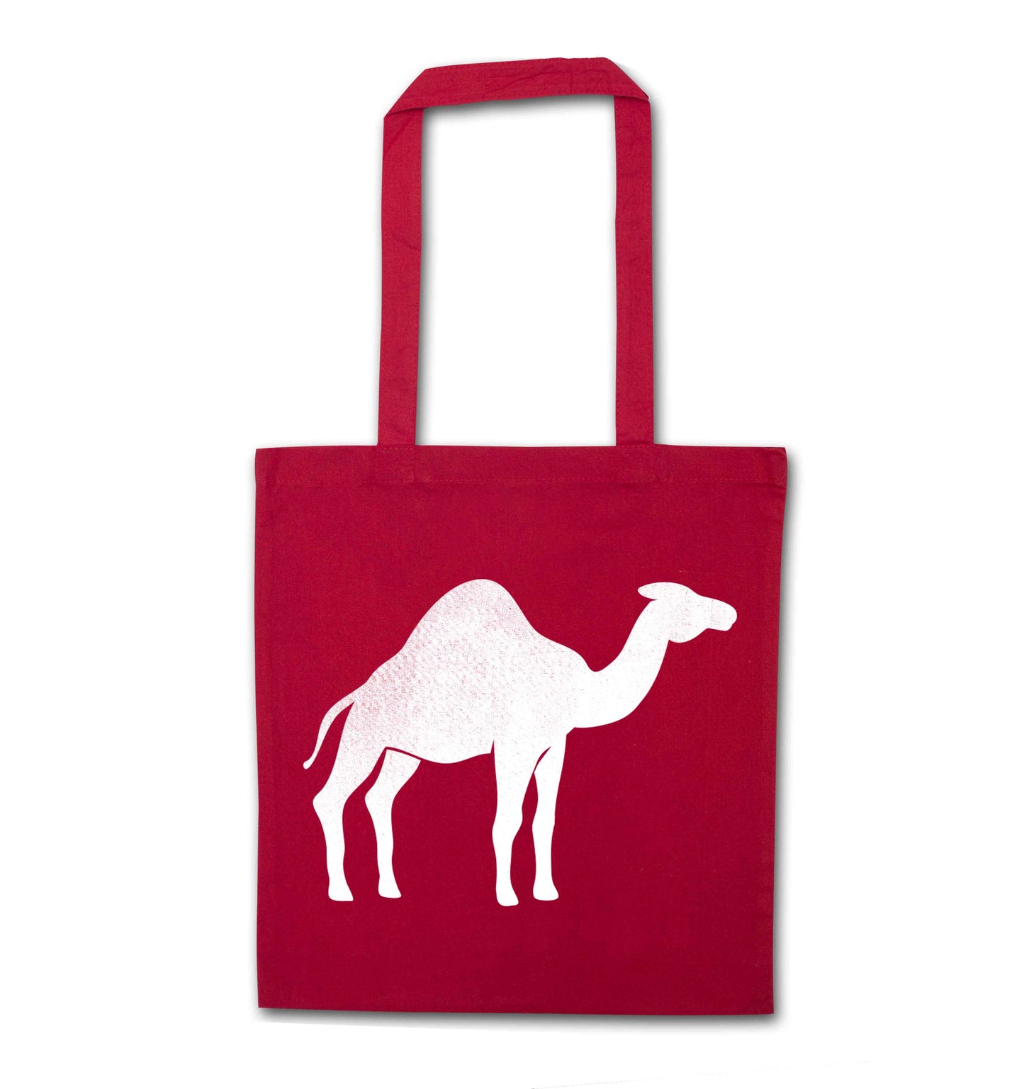 Blue camel red tote bag
