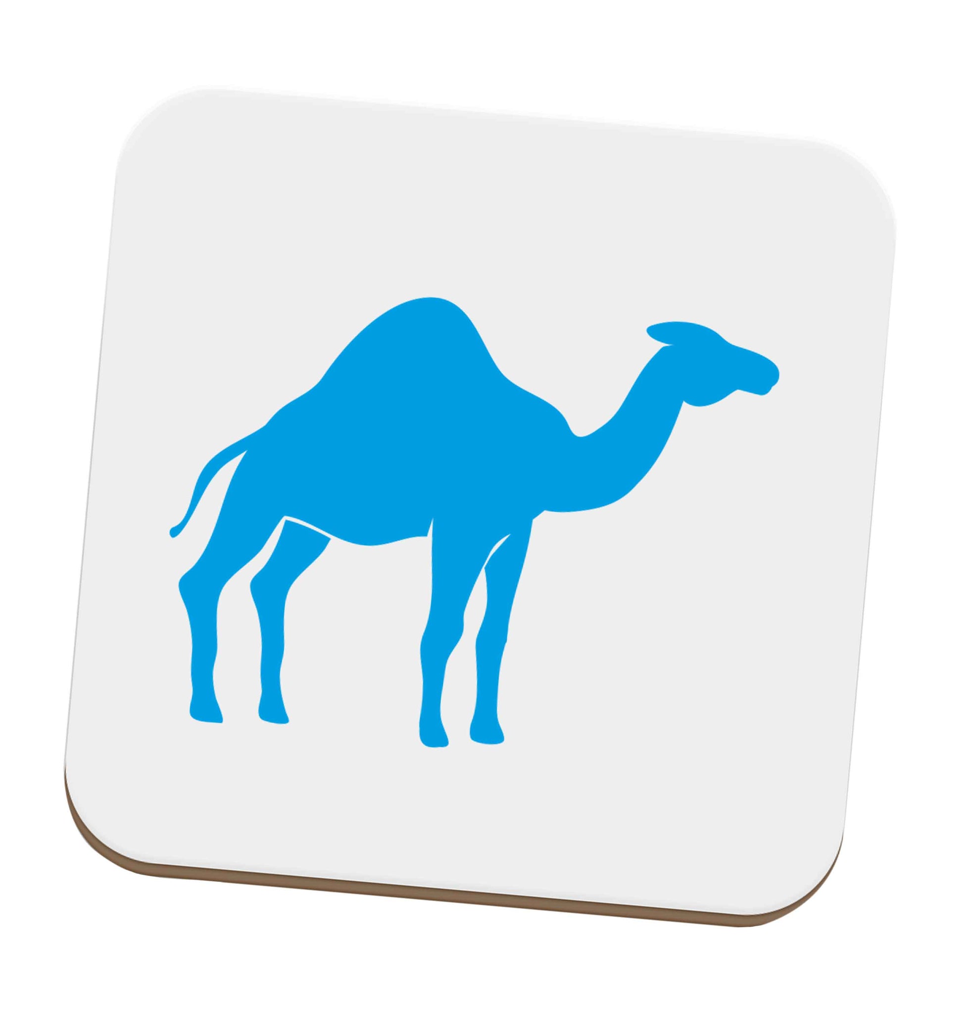 Blue camel set of four coasters