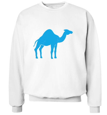 Blue camel adult's unisex white sweater 2XL