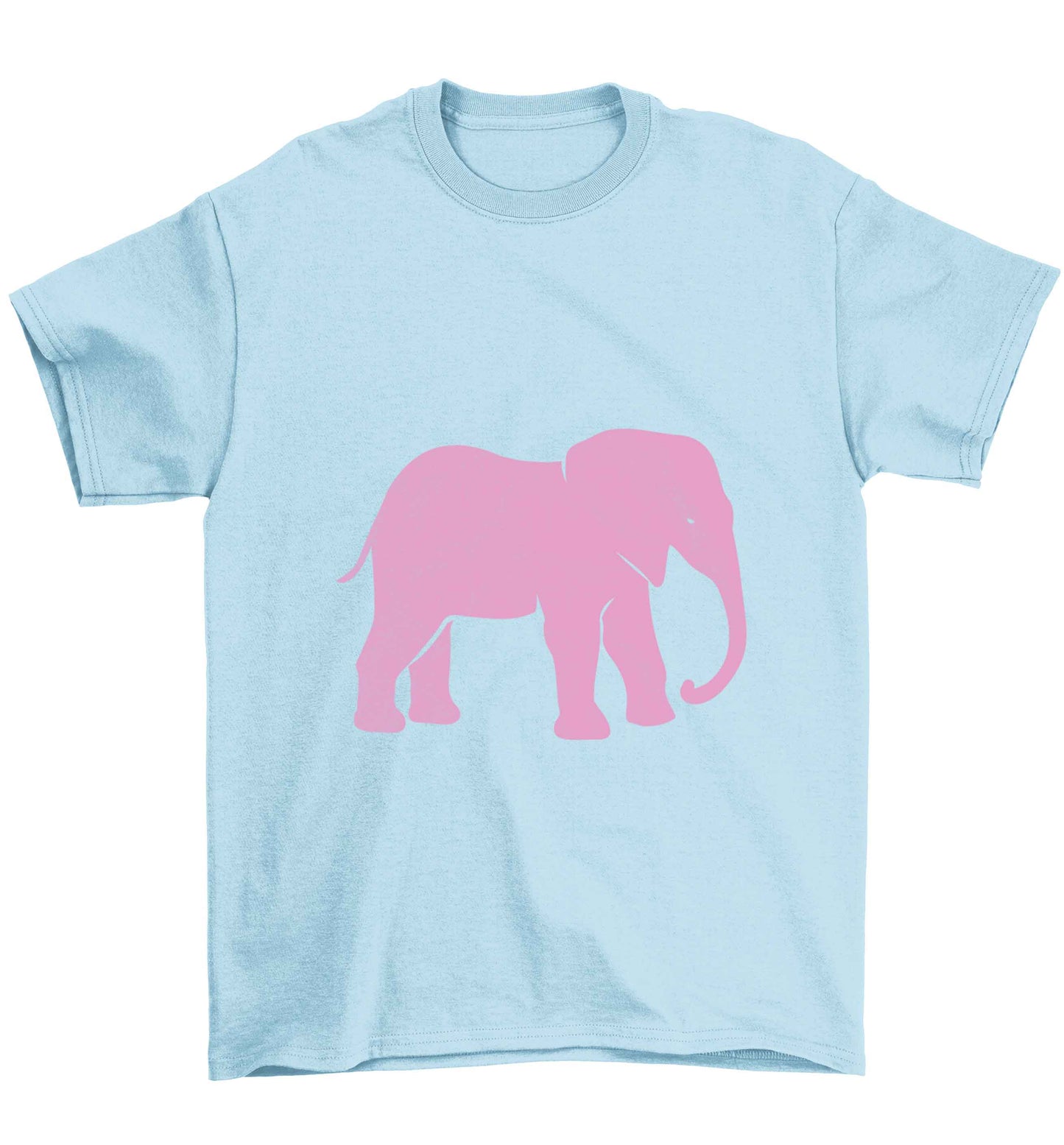 Pink elephant Children's light blue Tshirt 12-13 Years