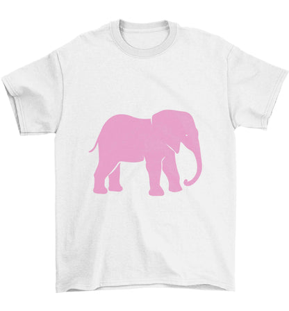 Pink elephant Children's white Tshirt 12-13 Years