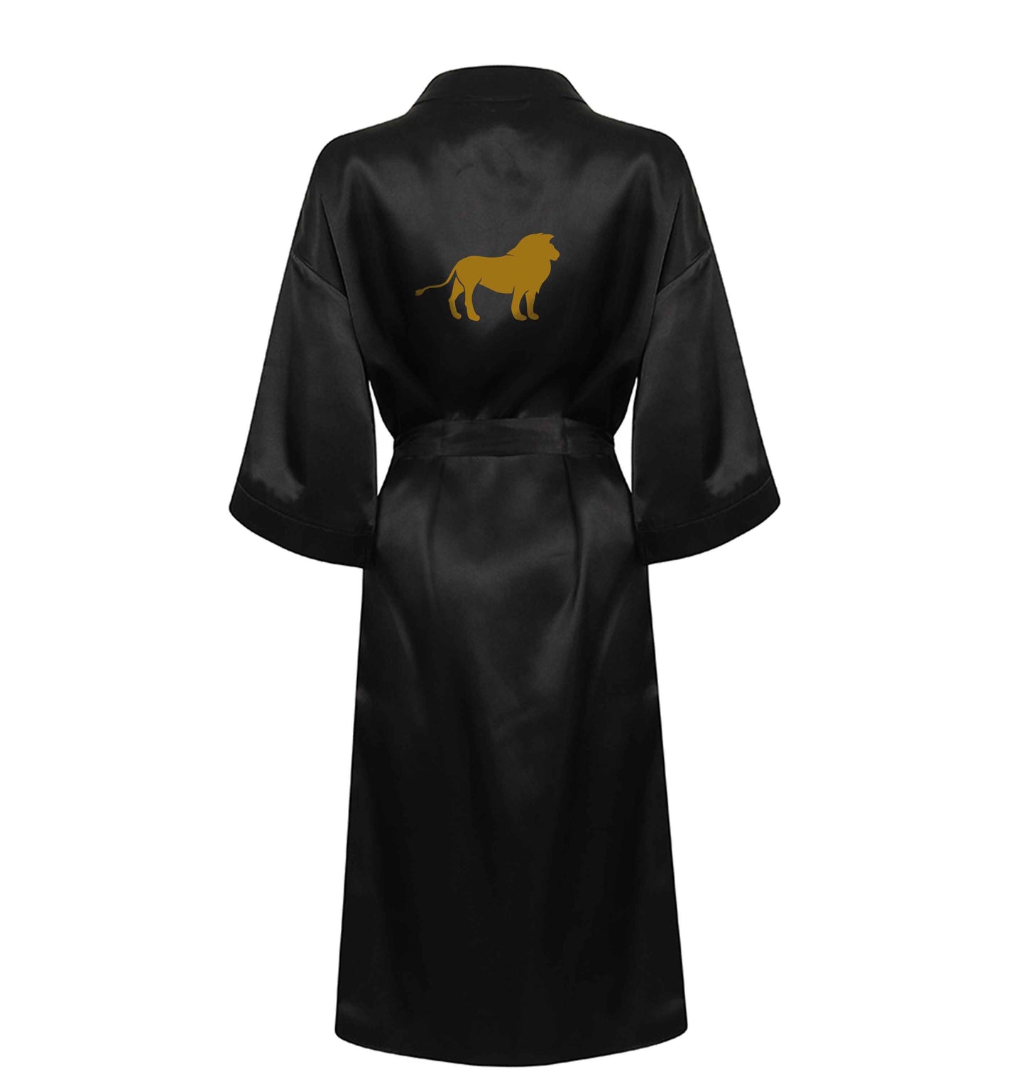 Gold lion XL/XXL black ladies dressing gown size 16/18