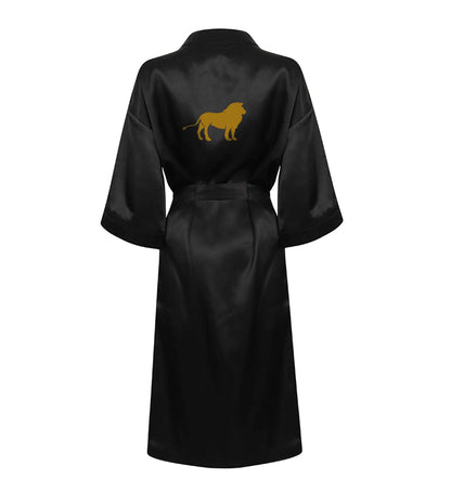 Gold lion XL/XXL black ladies dressing gown size 16/18