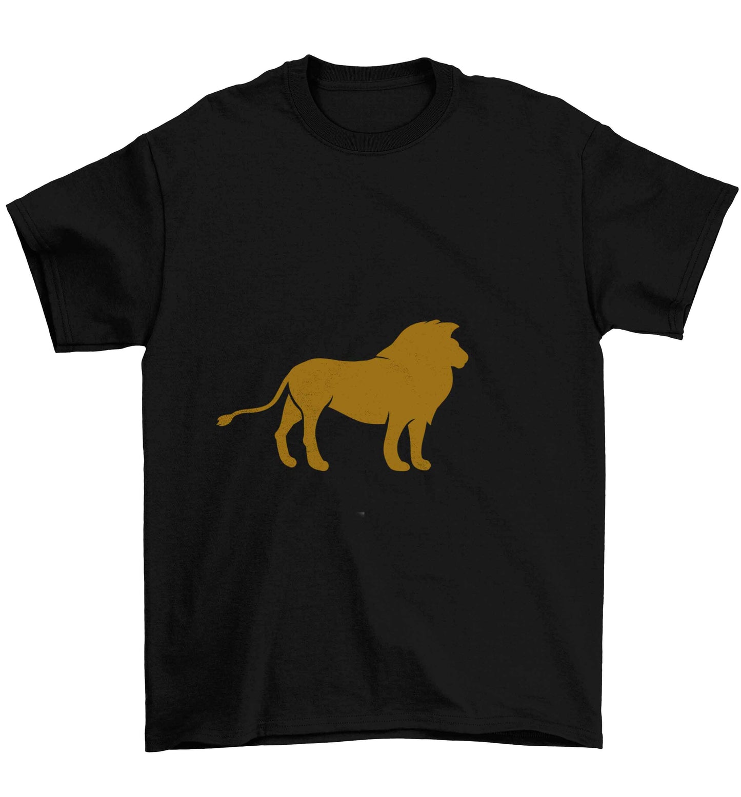 Gold lion Children's black Tshirt 12-13 Years