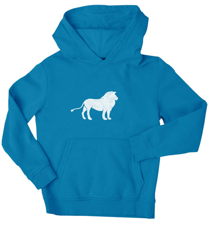 Gold lion children's blue hoodie 12-13 Years