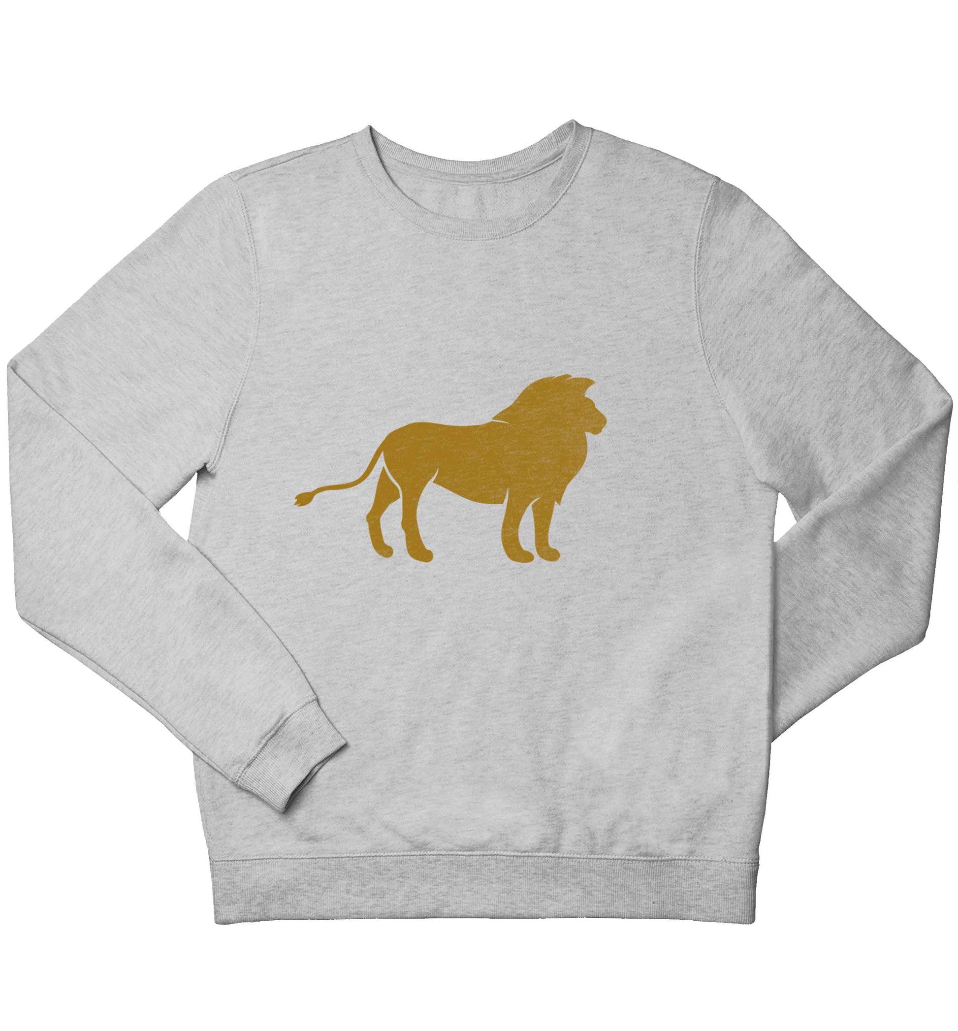 Gold lion children's grey sweater 12-13 Years